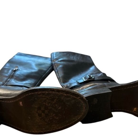 Vince Camuto Black Leather Knee-High Boots - Picture 3 of 7